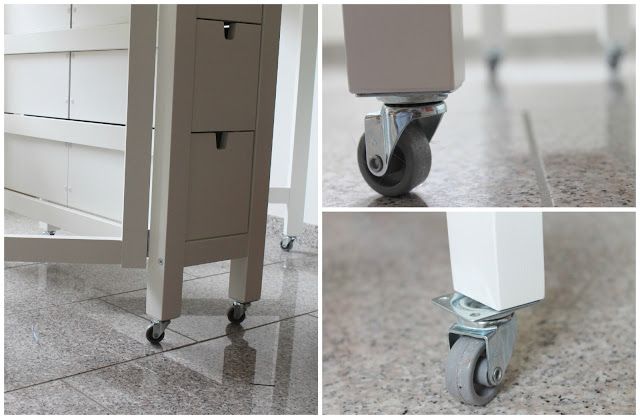 hack Norden Gateleg table by adding wheels so it can become a perfect sewing table you can move around