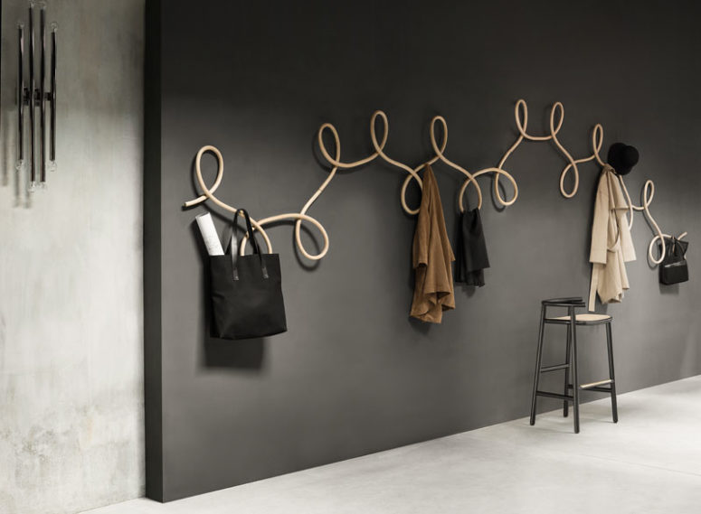 This coat rack was inspired by waltz dancing