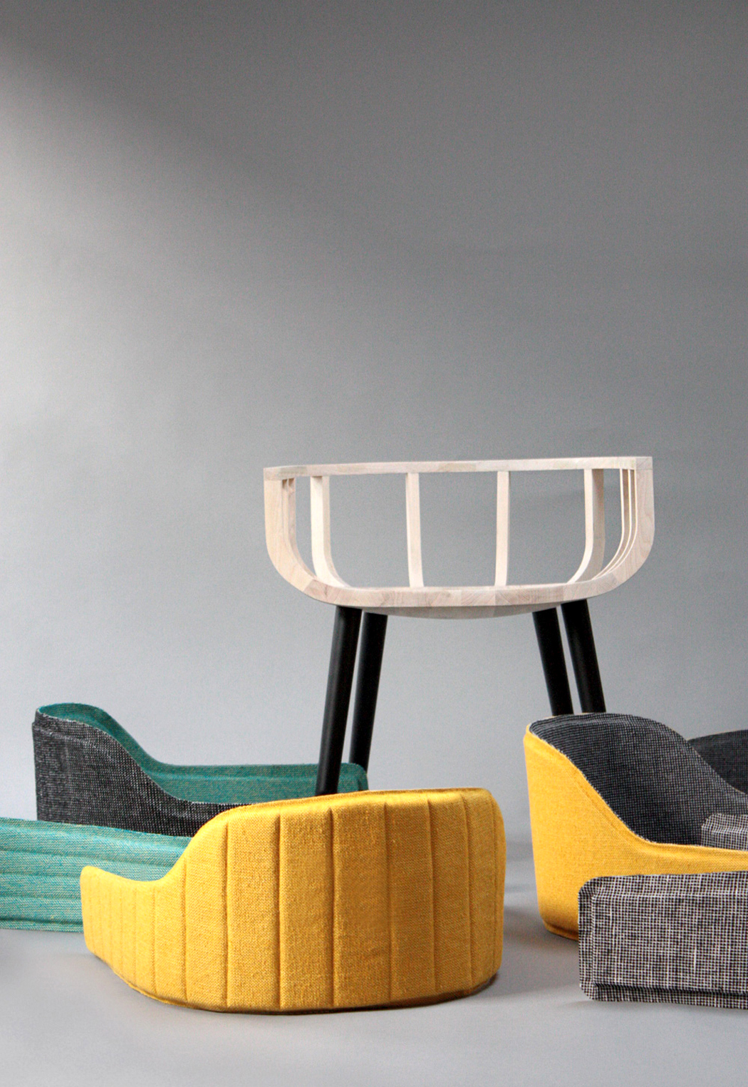 You will get not only a wooden chair but also a pack of fitting upholstery in various colors