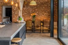 02 concrete floors here perfectly blend with an industrial ambience adding to the mood