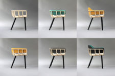 03 The colorful upholstery attaches to the chair via magnets, giving your seating device a lot of variety