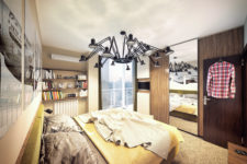 04 The bedroom is a private space designed with functionality and coziness in mind