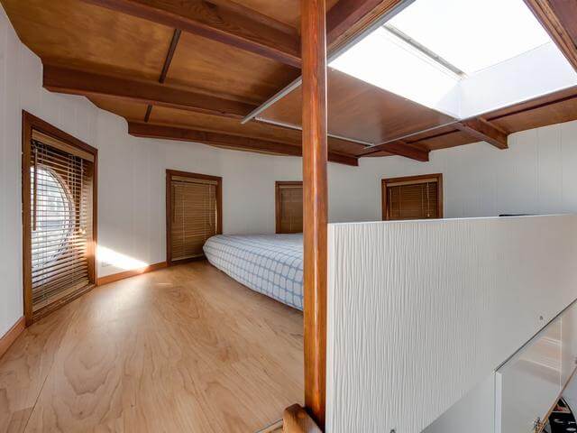 There's a lofted bedroom to enjoy the calmness and beautiful views
