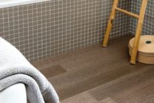 09 cork floors in wood slate shapes for a bathroom