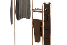 10 wood and metal rack that provides numerous storage options for various things