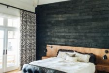 13 unique charred wall for a master bedroom