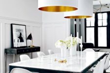 15 eclectic white dining room with wainscoting for a texture