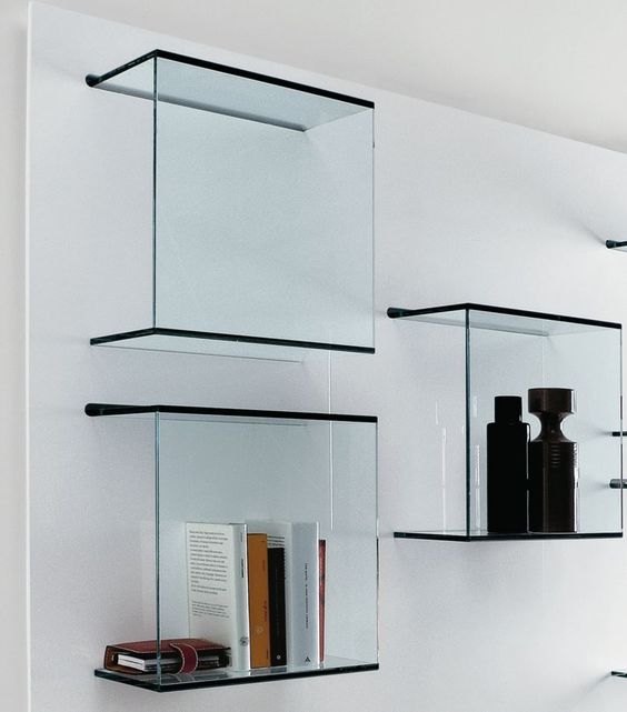 glass cabinets used for displaying and storing