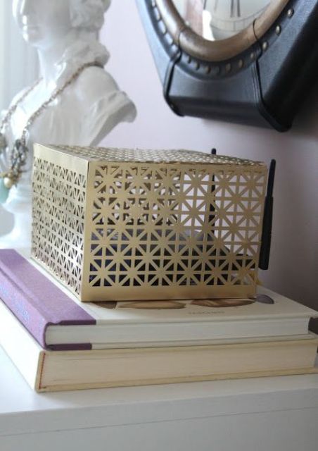 stylish patterned box to cover your router