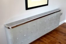 19 upholstered soft touch fabric radiator covers with cast aluminium detailing
