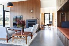 20 polished concrete floors are rather cold, so you can add comfy rugs