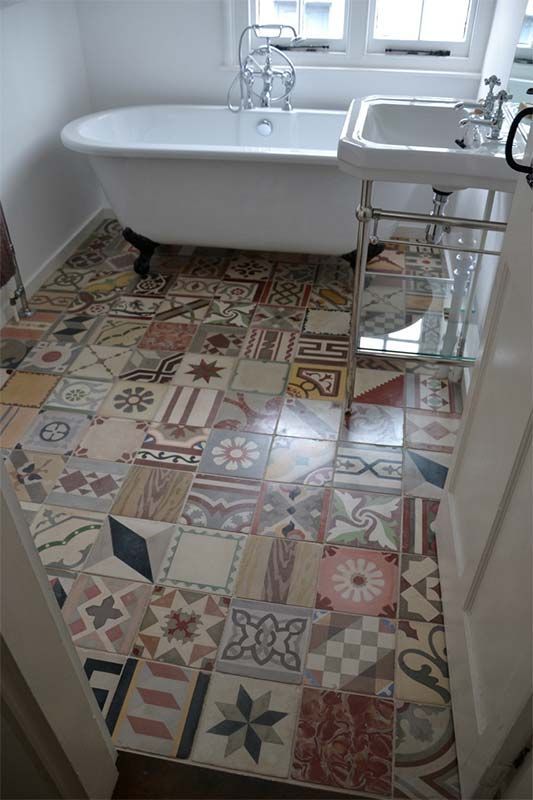 encaustic patchwork tiles for a bold touch