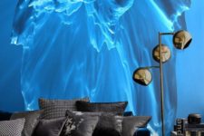 22 iceberg photo wall mural is an eye-catchy feature in this room