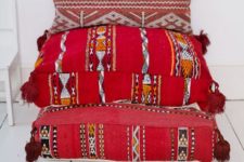 24 Moroccan kilim floor cushions
