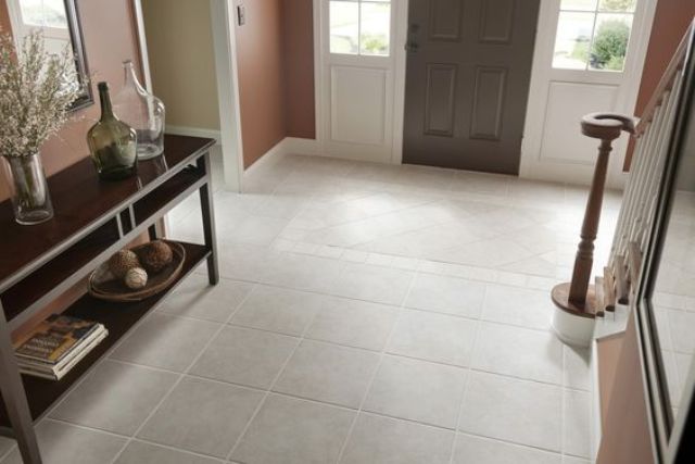 resilient tiles are the best one for the area of excessive movement, any other will break