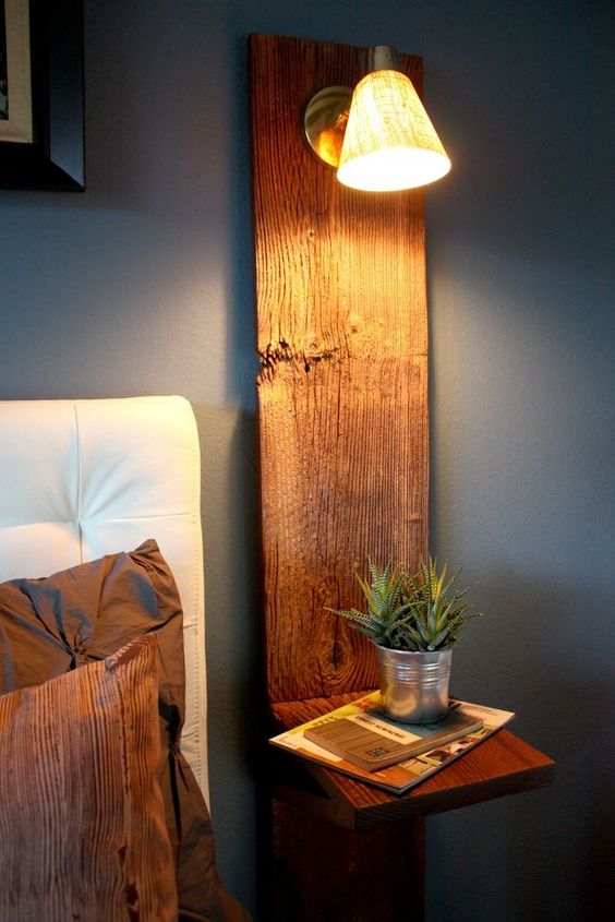 nightstand of reclaimed wood
