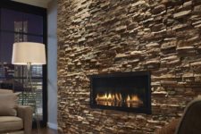 26 dark stacked slate with the inset fireplace and well placed accent lighting