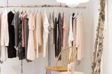 27 tree branch hanging clothing rack that can be hidden