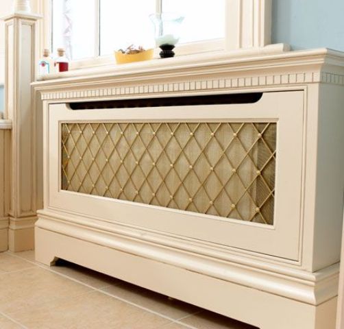 stylish radiator screen for a traditional interior