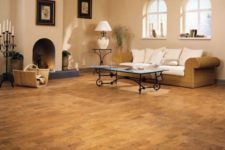 28 warm natural cork floors for a vacation home living room