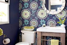 29 add a visual accent to a small and boring space like this powder room