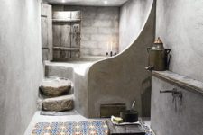 43 hammam style bathroom with tiles on the floor