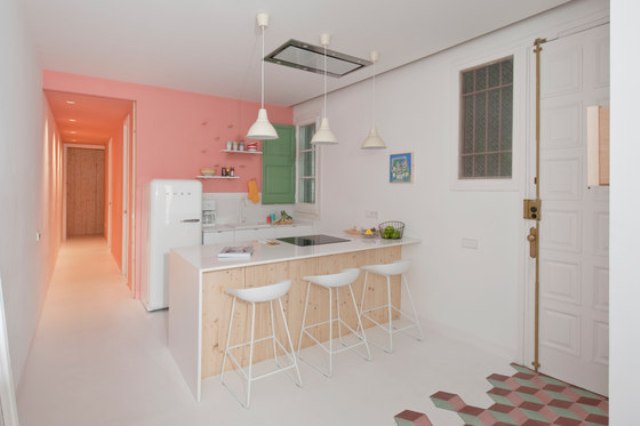 Pastel art nouveau apartment in barcelona  7