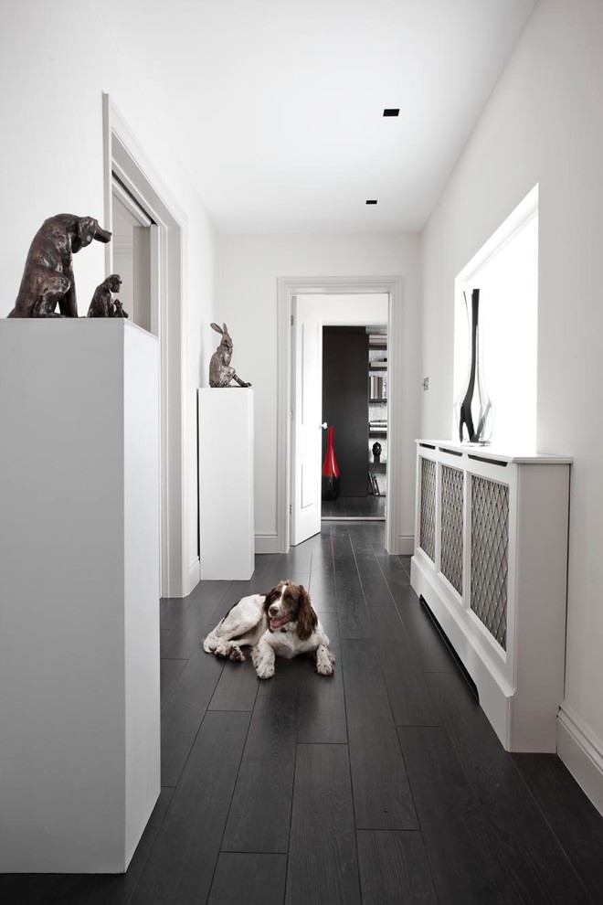 for minimalist interiors radiator covers is a must (Bailey London Interior Design &amp; Build)