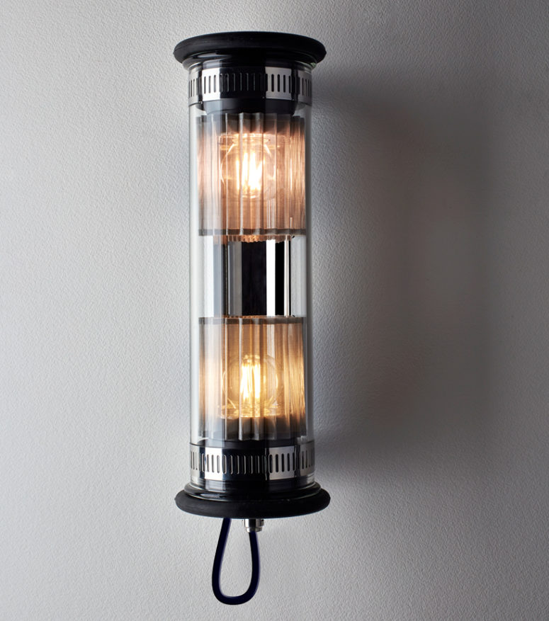 The lamp aims to bring the architectural and industrial into the domestic