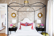 01 This girlish bedroom boasts of glam touches and chic and fresh decor