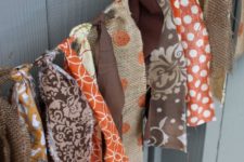 02 burlap and bold orange fabric bunting