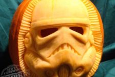 06 Stormtrooper pumpkin carving which can be used as a lantern