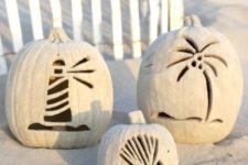 08 beach-inspired white pumpkins rolled in sand