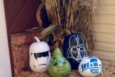 10 Star Wars sharpie painted pumpkins