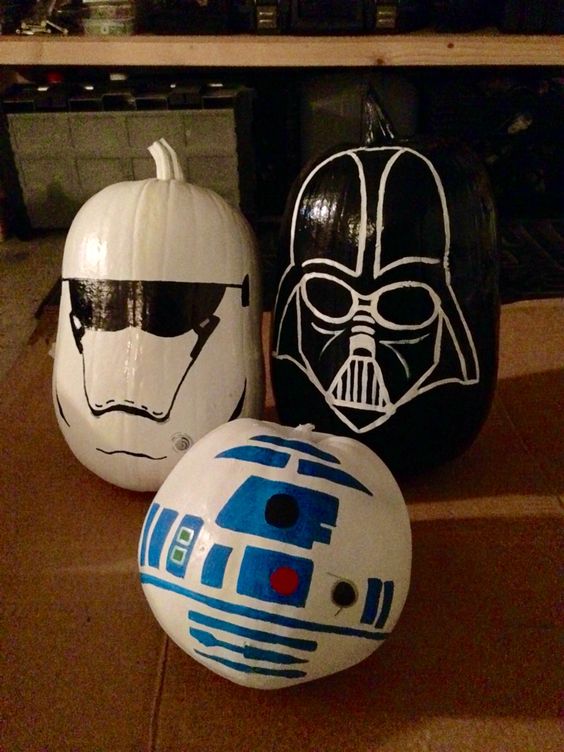 Star Wars painted pumpkins for a geeky Halloween