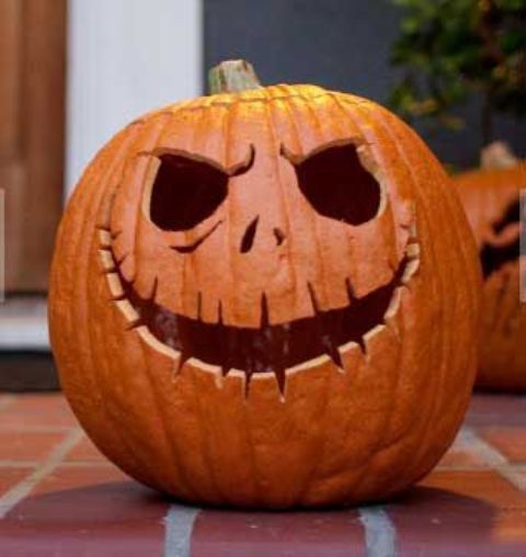 Cool take on a classic jack o lantern will suit both adults' and kids' Halloween parties