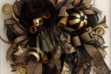 15 elegant black and gold witch wreath for front door decor