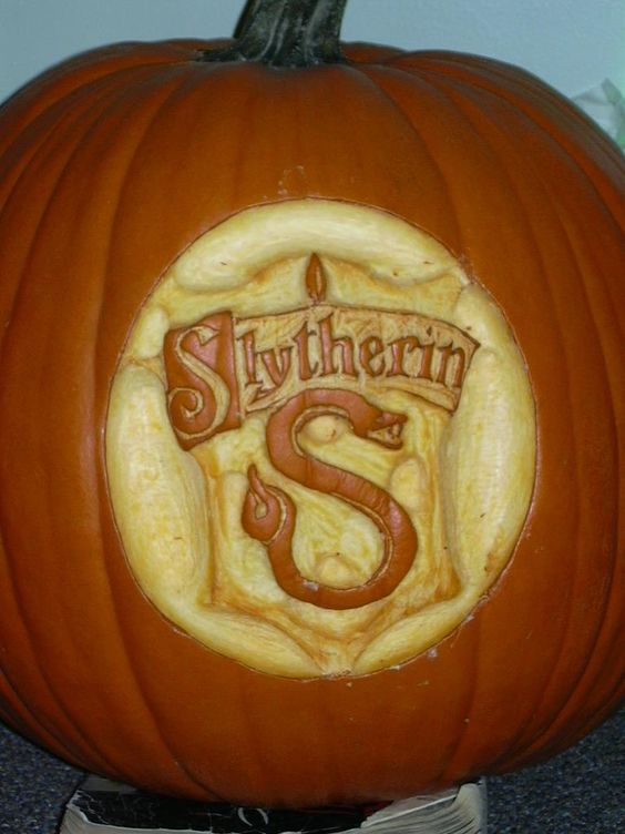 Slytherin pumpkin carving
