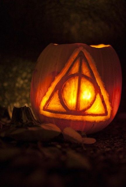 The Deathly Hallows symbol from the Harry Potter series