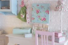 17 shabby chic girl’s room looks cool with whitewashed brick walls
