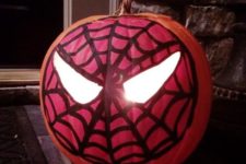 20 painted and carved Spiderman lantern