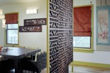 21 Asian-styled wooden screen cut with lasers add a decorative touch to the space