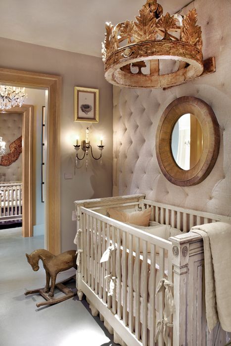 diamond upholstery nursery wall to make the space cozier