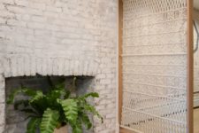 25 framed macrame screen for dividing spaces and to add a boho flavor