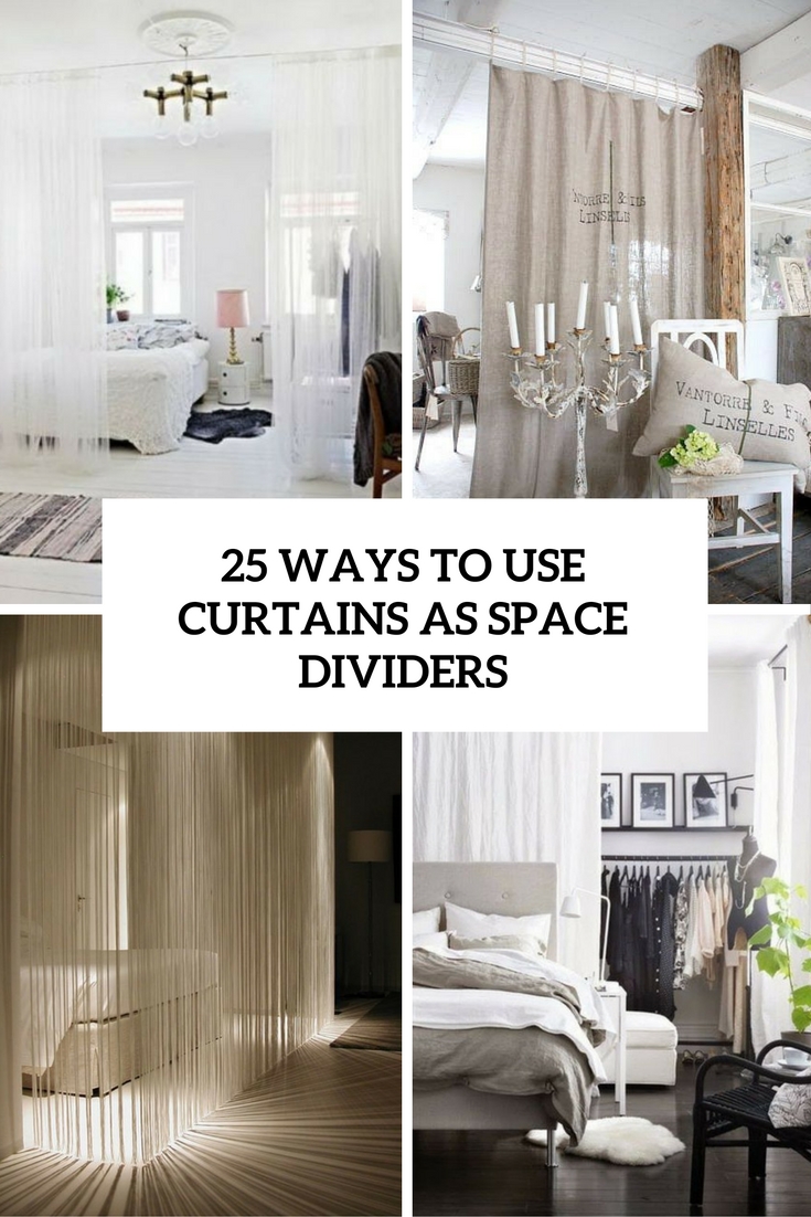 ways to use curtains as space dividers
