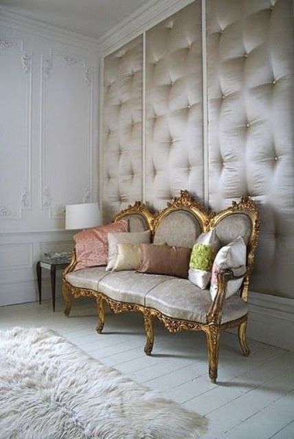 upholstered walls are great for sound proofing a room and look chic