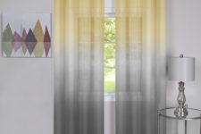 28 semi sheer curtain panel comes in two different ombre patterns and looks very eye-catching
