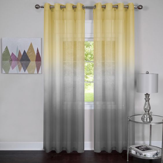 Semi sheer curtain panel comes in two different ombre patterns and looks very eye catching