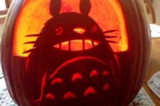 29 carved my neighbor Totoro pumpkin, which works as a lantern