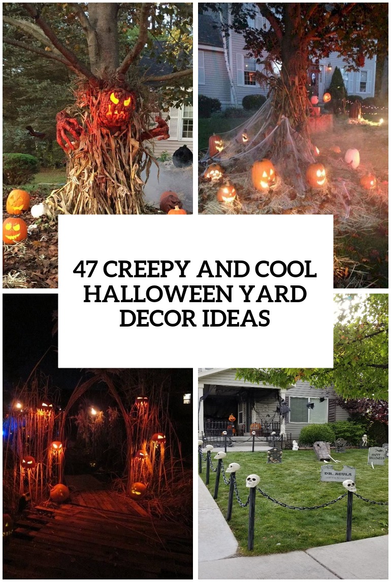 creepy and cool halloween yard decor ideas